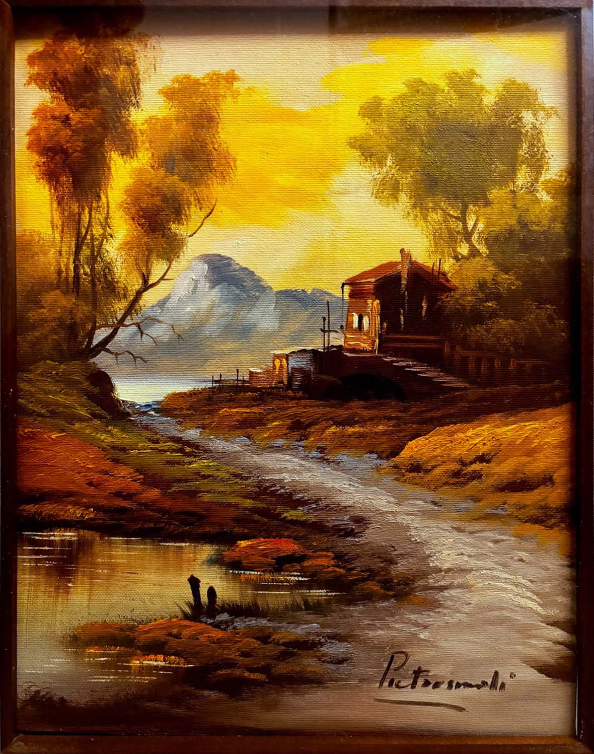 Paesaggio, olio su tela di Alfonso Pietrosemoli