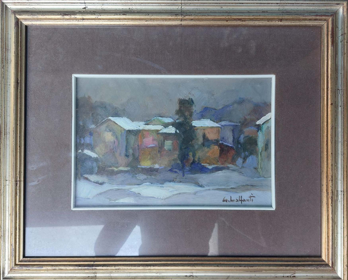 Senza titolo, olio su tela di Giacomo Malfanti