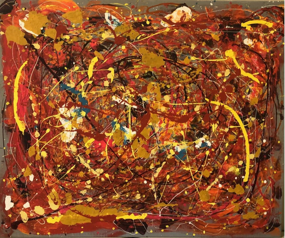 Nirmala, opera astratta su tela 100 × 120 cm