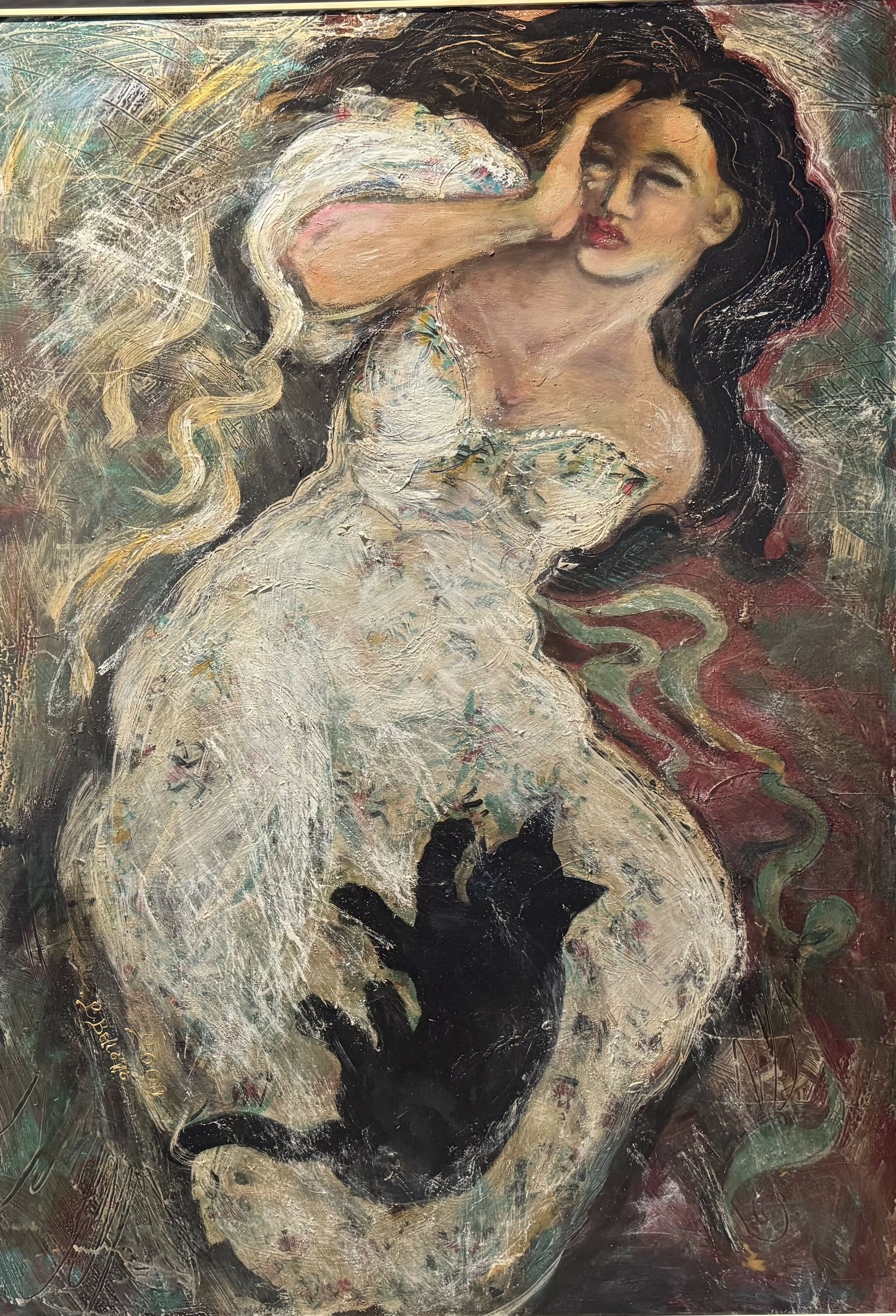 Figura di donna con gatto