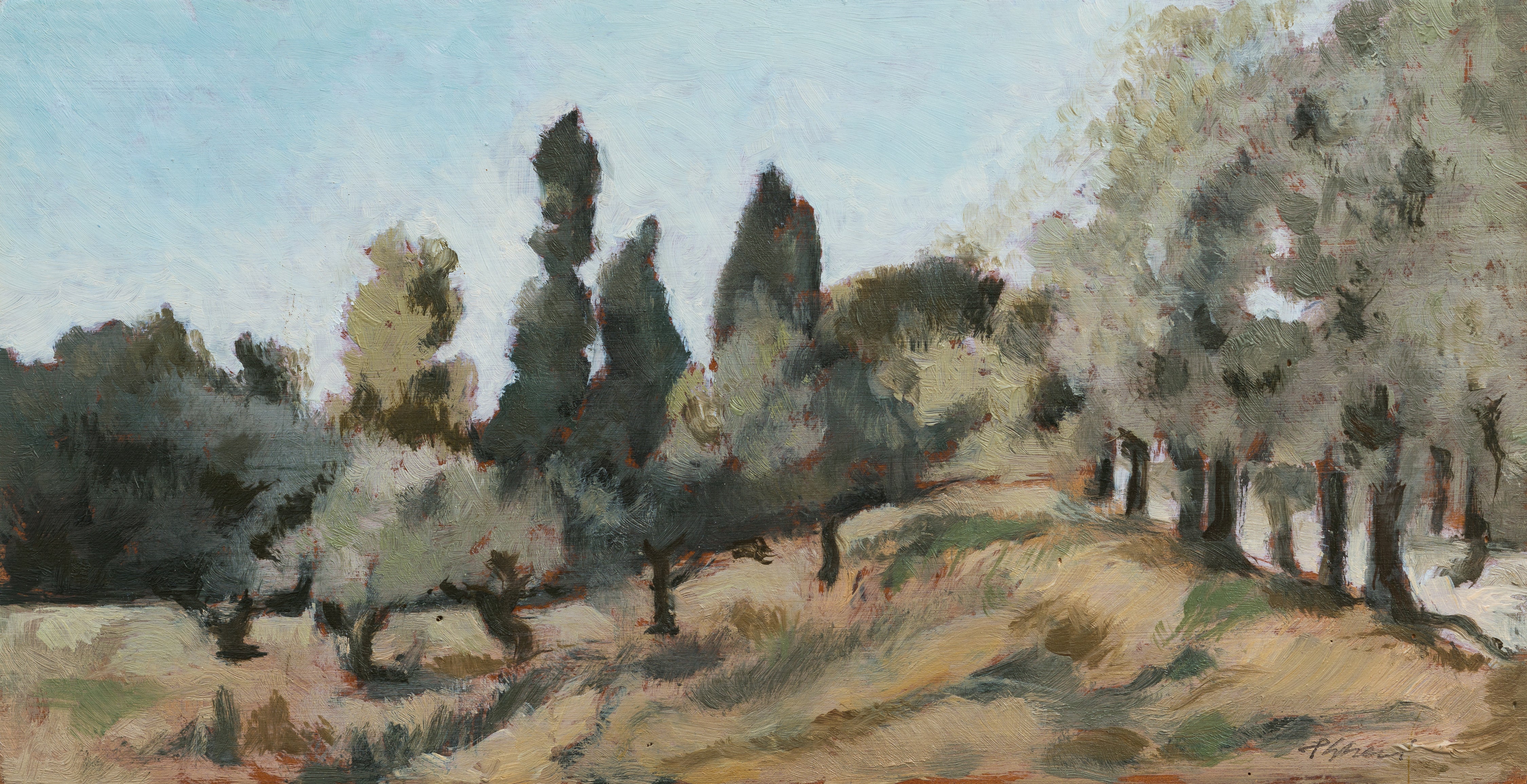 Paolo Gheri - Paesaggio nel Chianti presso Geggiano