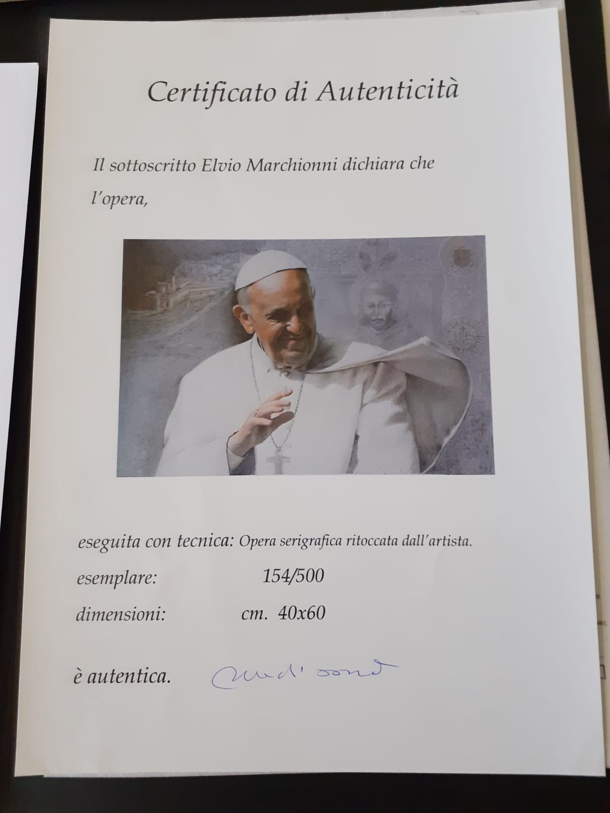 Elvio Marchionni - Papa Francesco