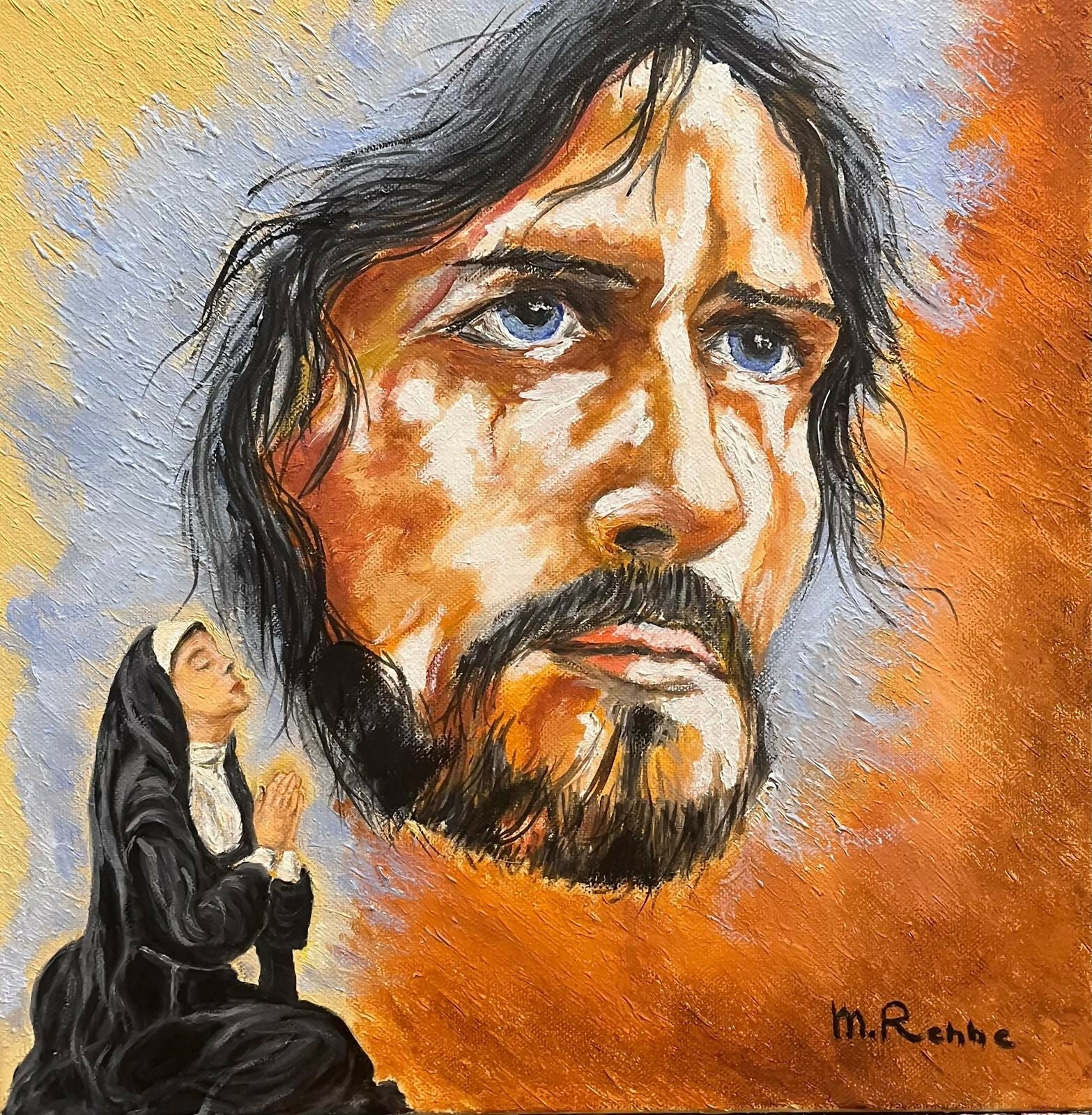 Innamorata di Gesù di Mirella Anna Renne, olio su tela