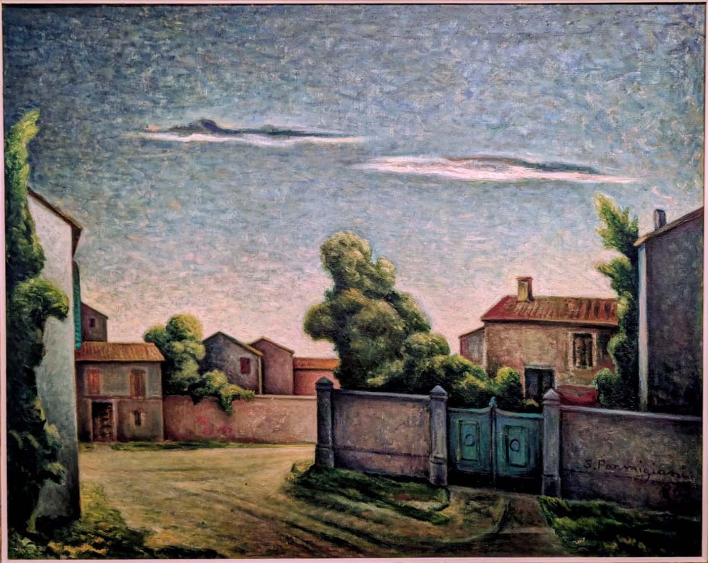 Senza titolo (paesaggio) - Olio su tela - Sante Parmigiani