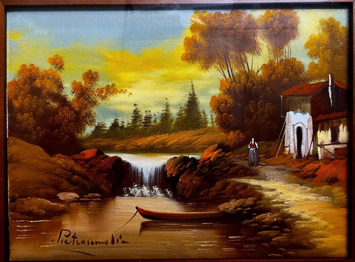 Paesaggio, olio su tela di Alfonso Pietrosemoli