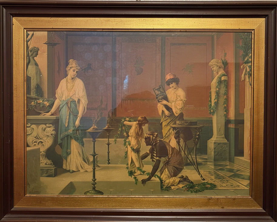 Scena pompeiana, oleografia di Luigi Crosio