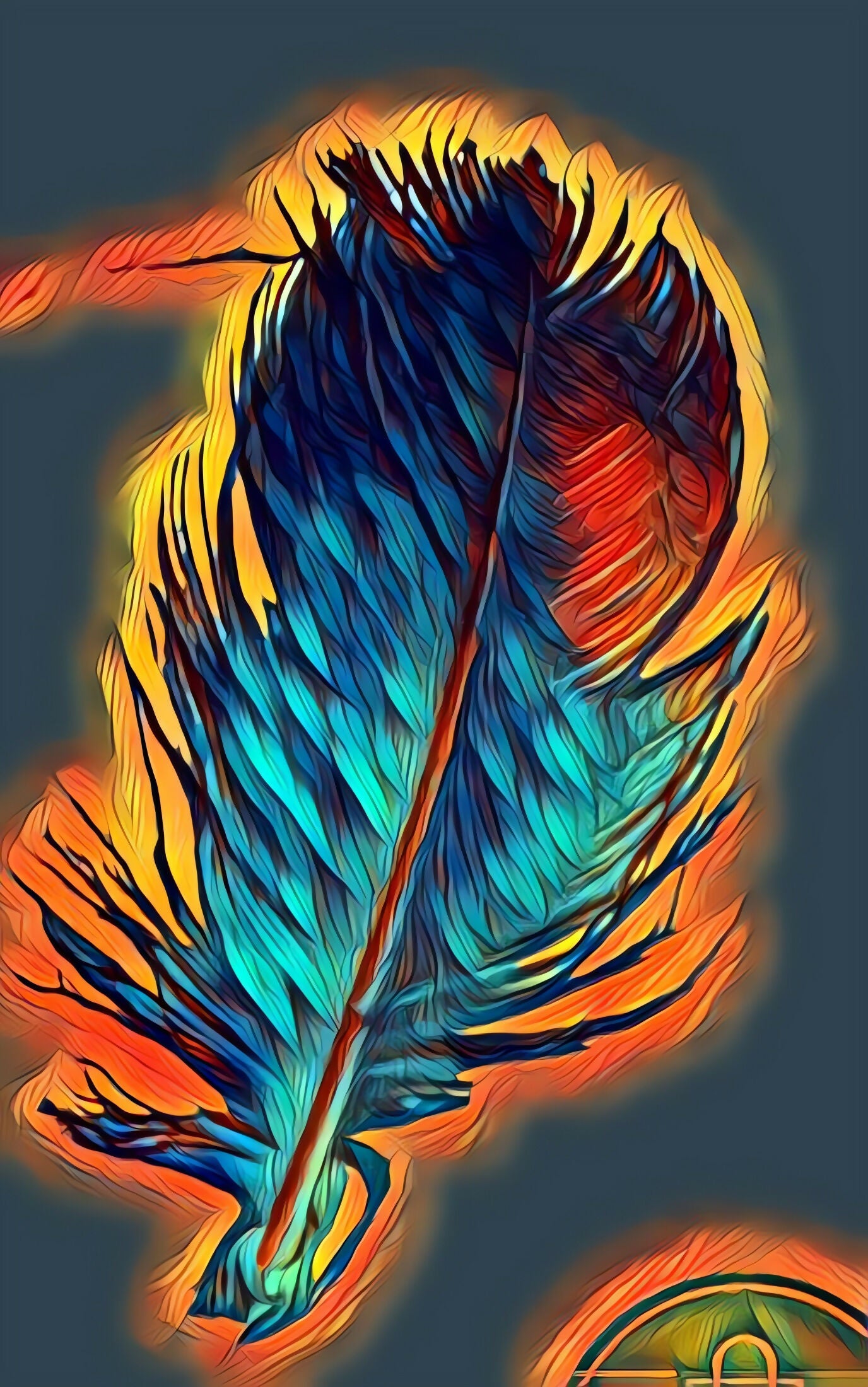 Una piuma degli angeli dal cielo