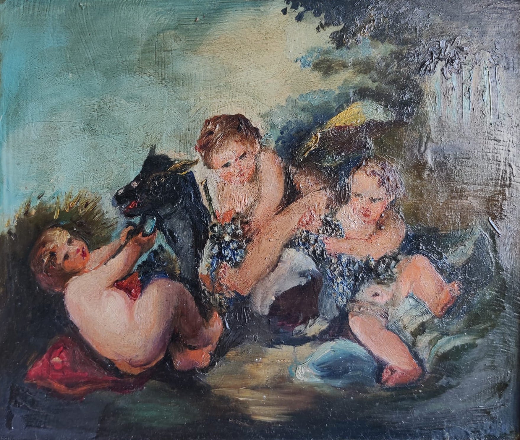 Anonimo - Putti (coppia di dipinti)