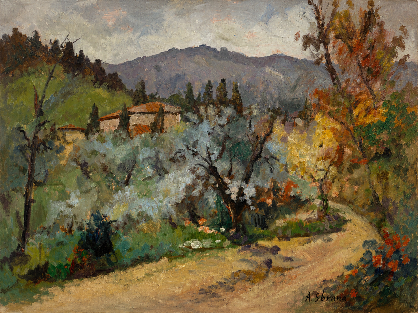 Senza titolo (paesaggio) – Olio su tela – Antonio Sbrana