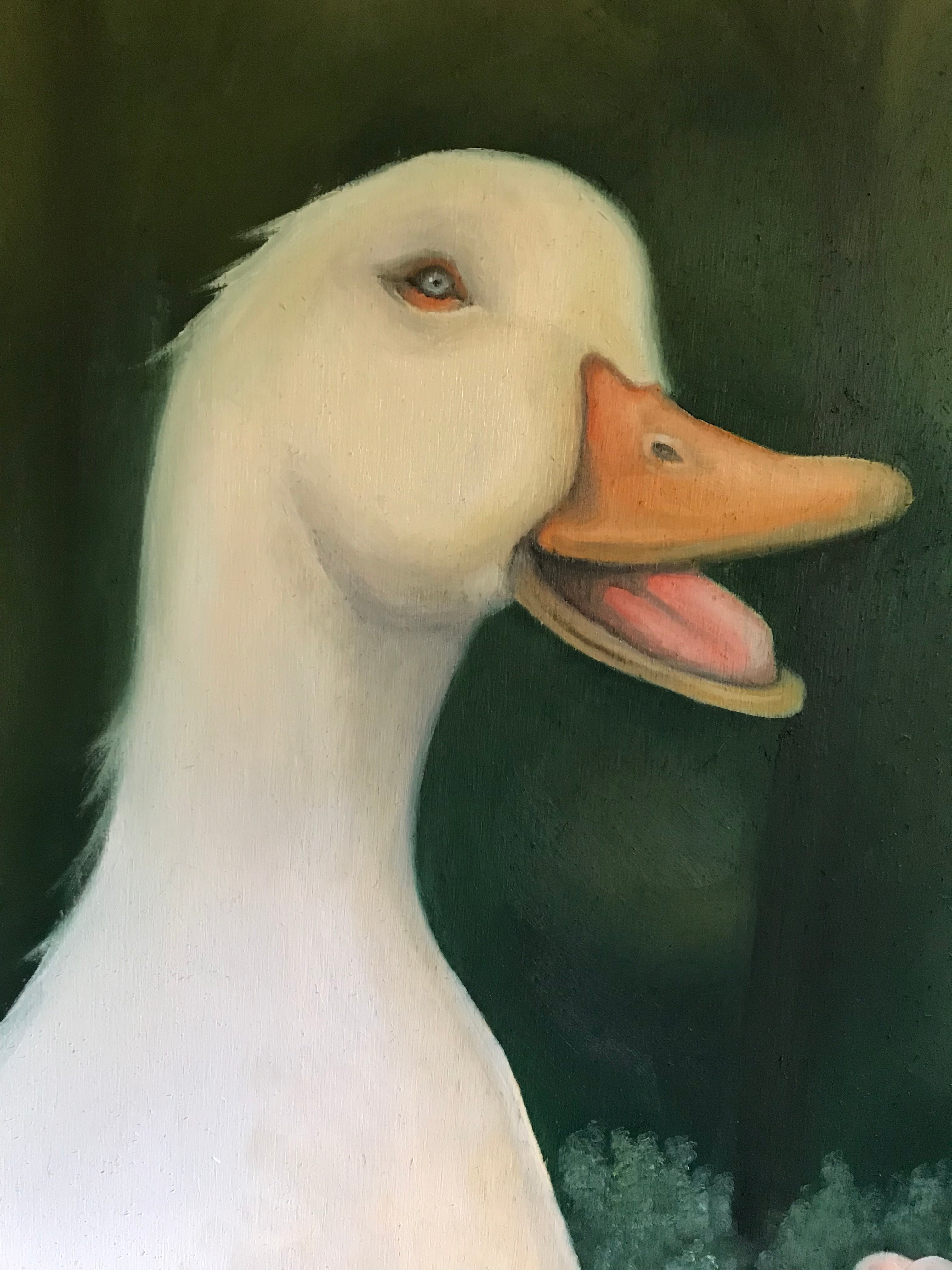 La niña con el pato