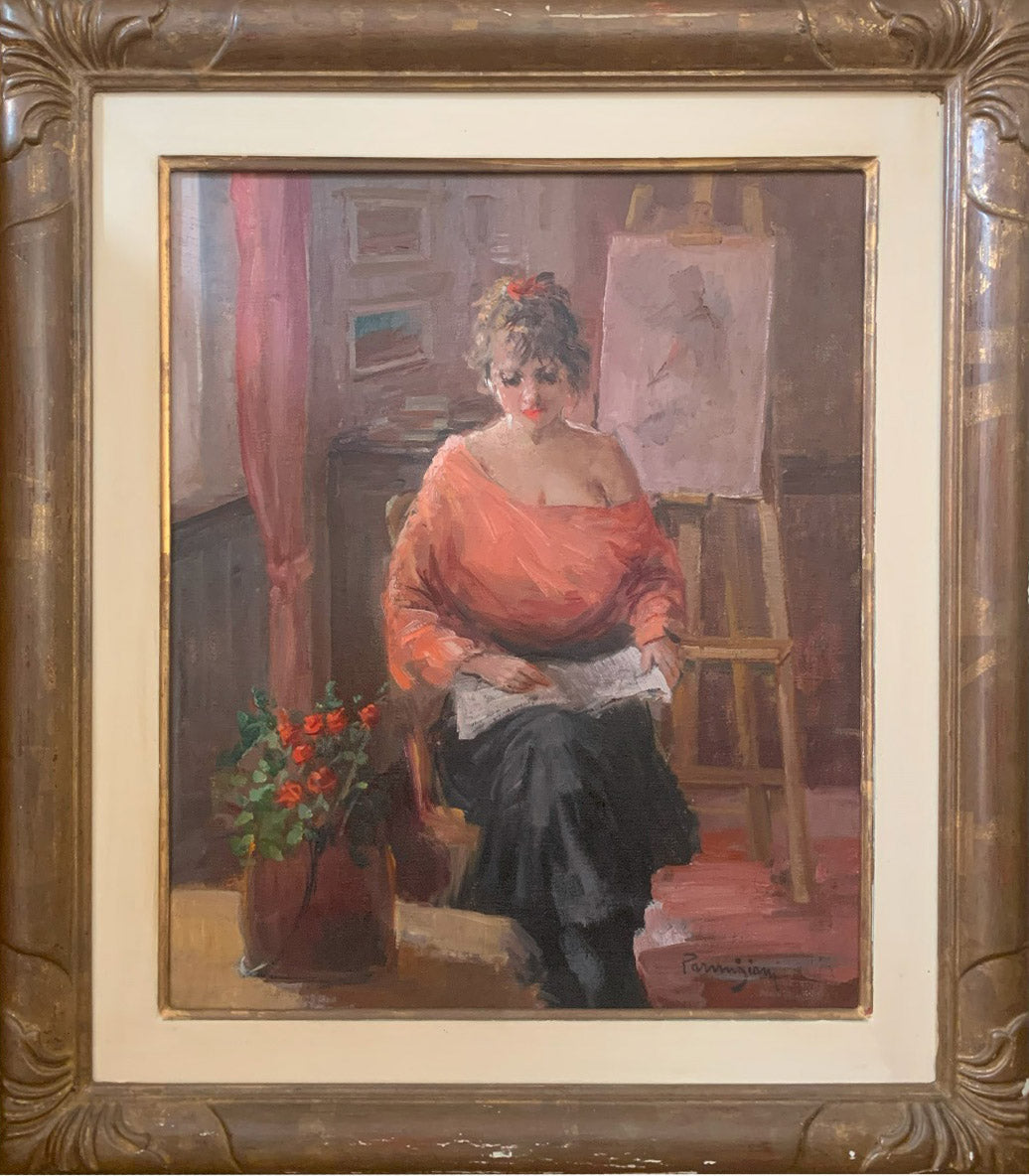 Aldo Parmigiani - Chica leyendo