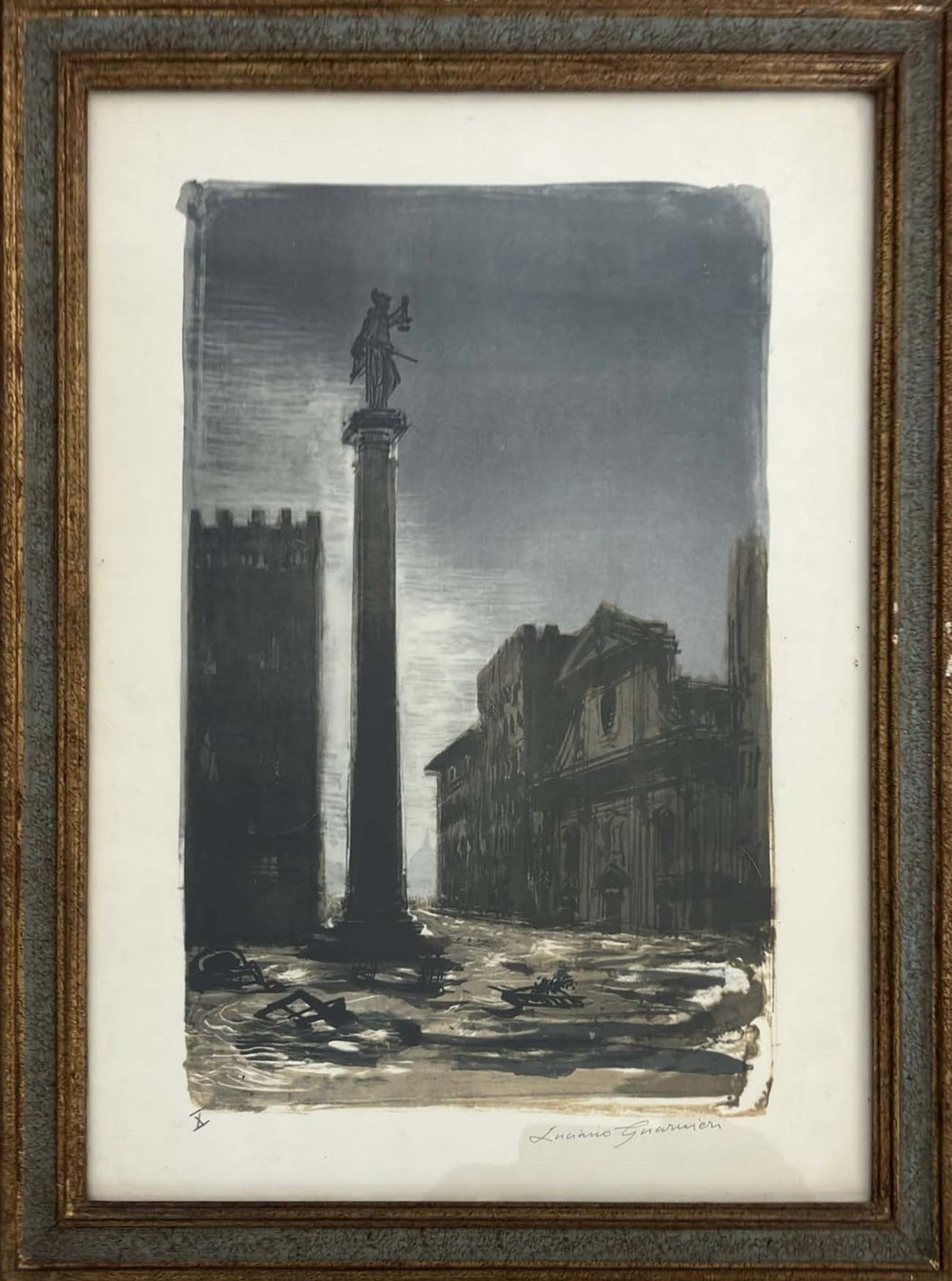 Alluvione di Firenze – Litografia – Luciano Guarnieri
