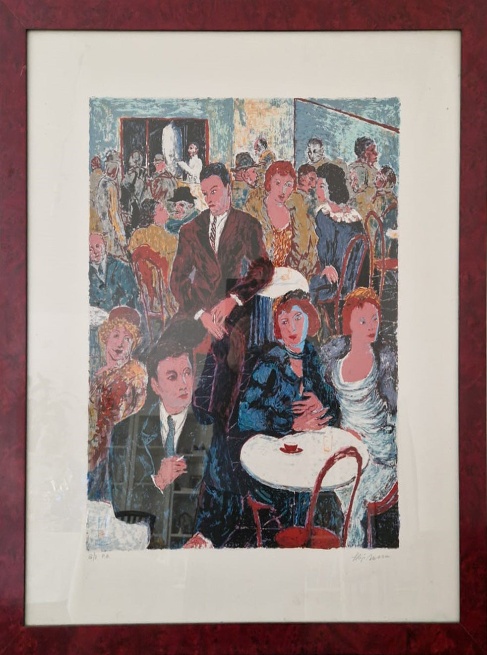 Aligi Sassu - Caffè di Parigi