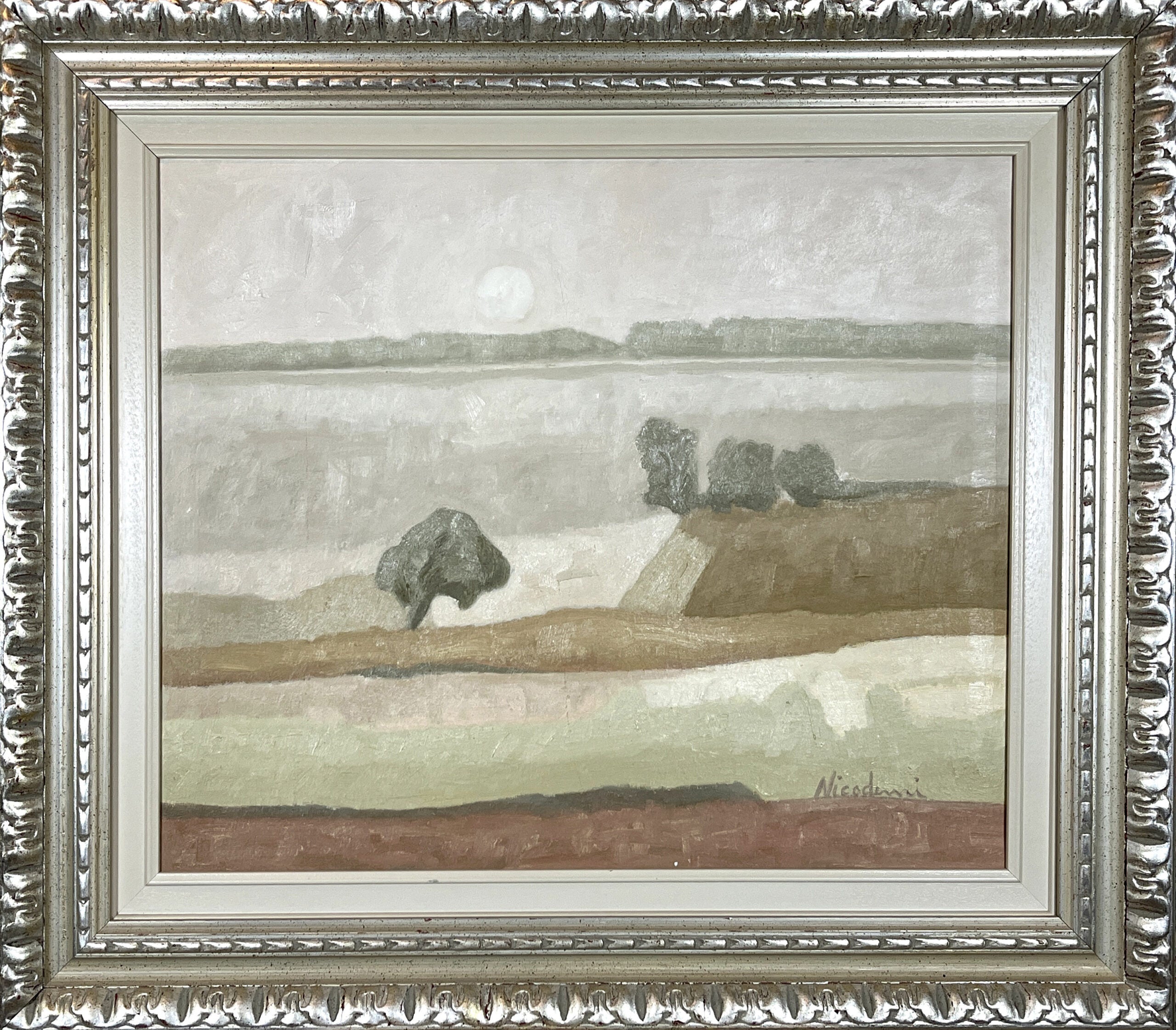 Rolando Nicodemi - Paesaggio di golene sul fiume