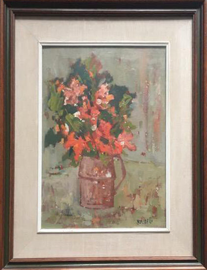 Corrado Bechelli - Fiori nel vecchio boccale parigino
