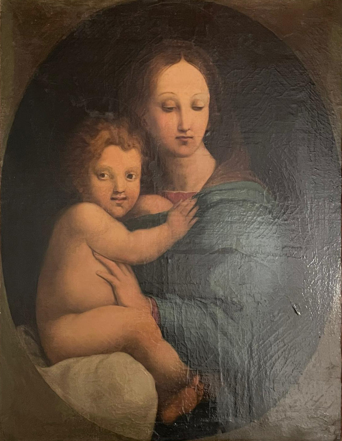 Artista Anonimo - Madonna col Bambino (da Raffaello, Madonna dei Candelabri)