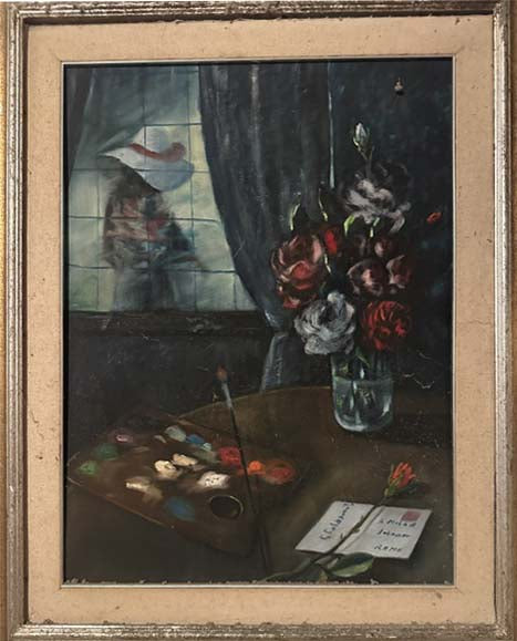 Donna finestra di G. Coladonato, olio su tela