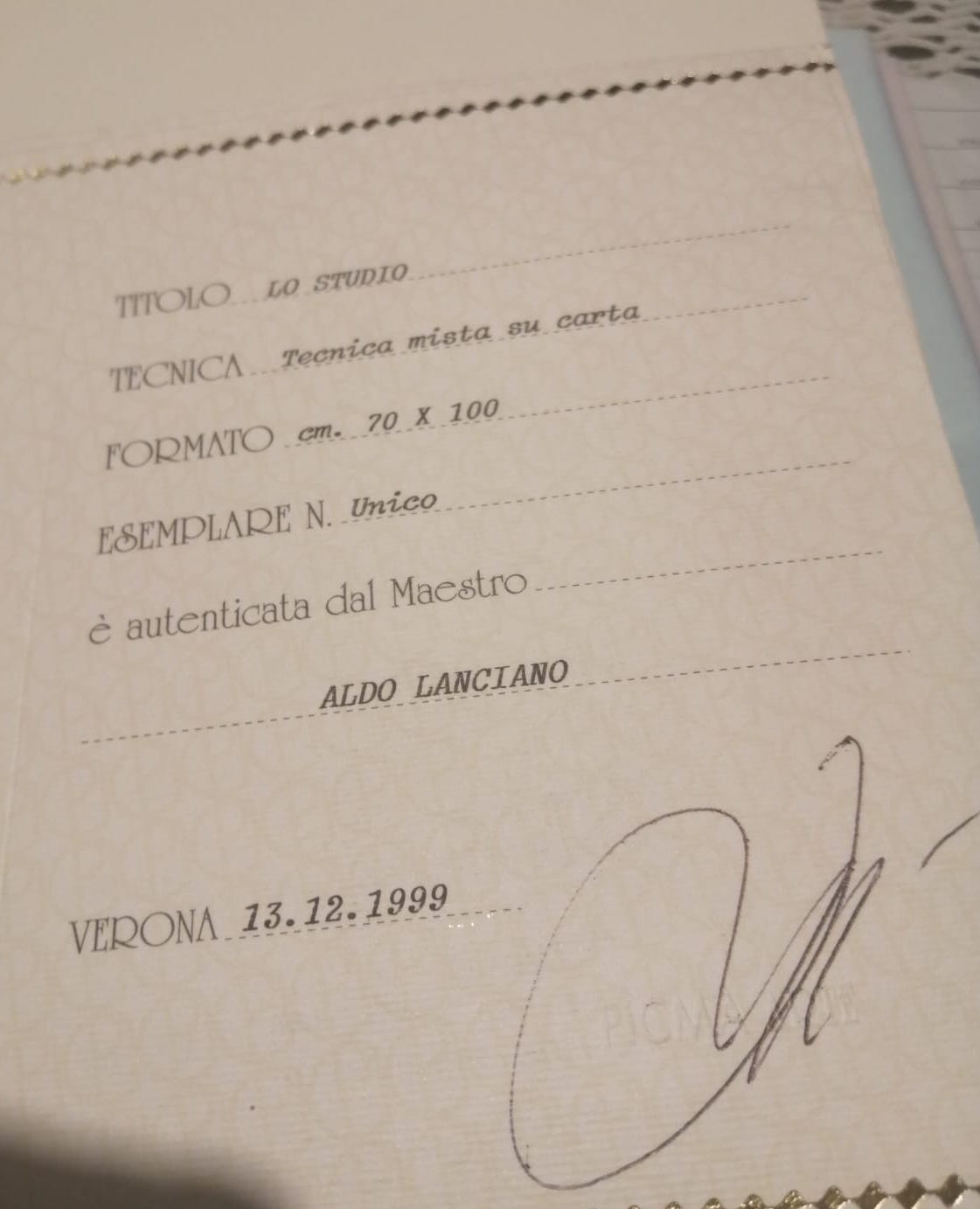 Aldo Lanciano - Lo Studio