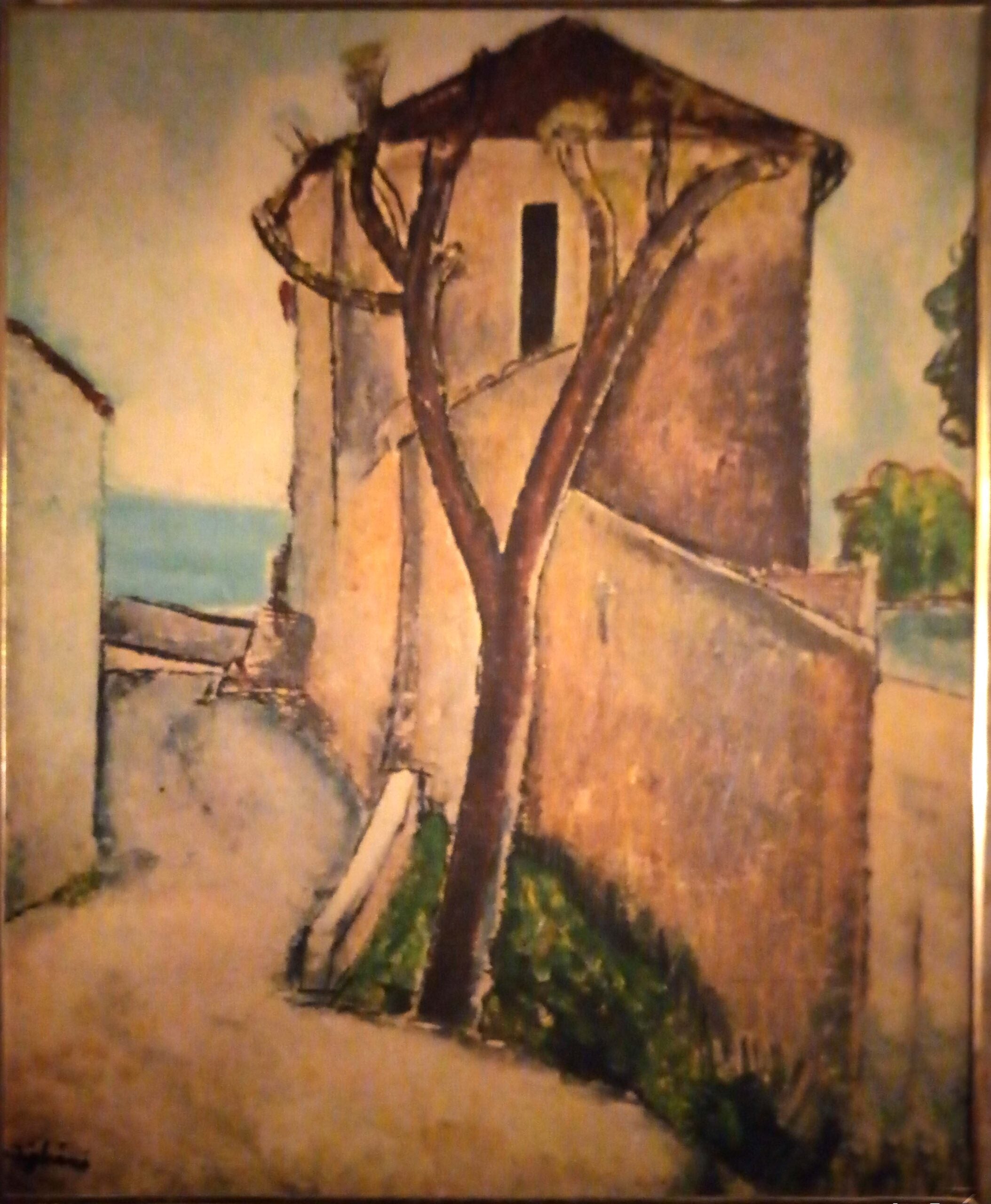 Artista desconocido - Casa de campo junto al mar