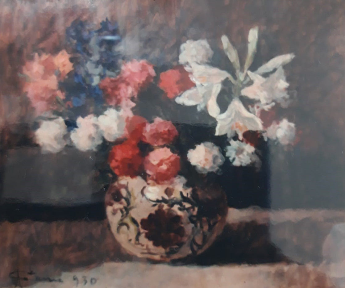 Achille Cattaneo - Vase with Flowers