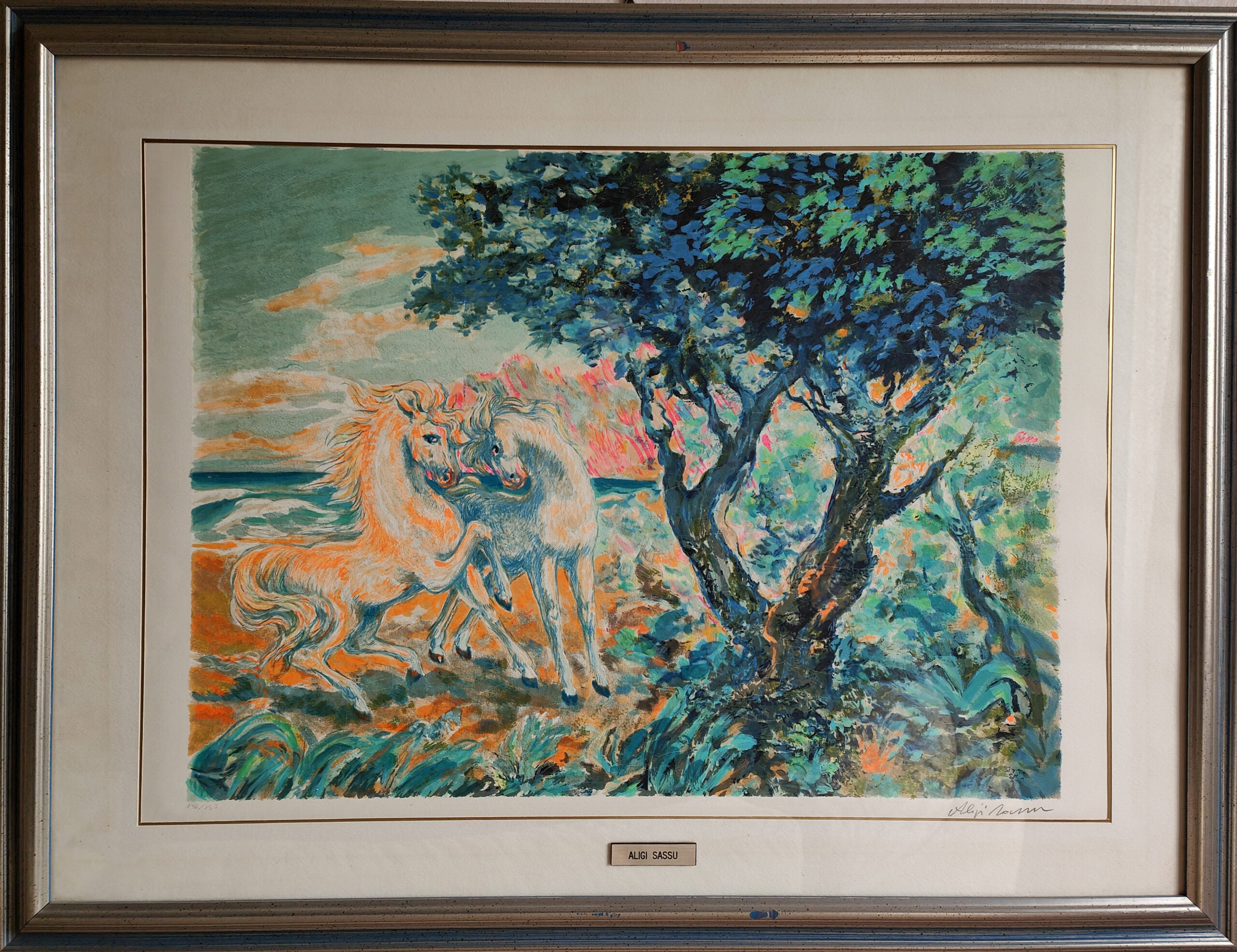 Aligi Sassu - Alborada en la cala