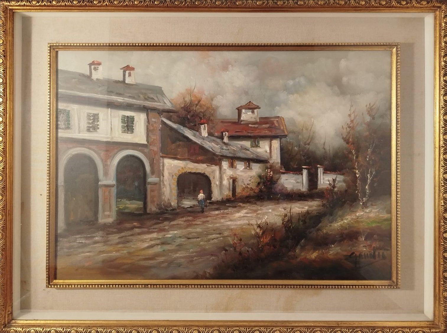 Autore Sconosciuto - Senza titolo (scorcio campestre)