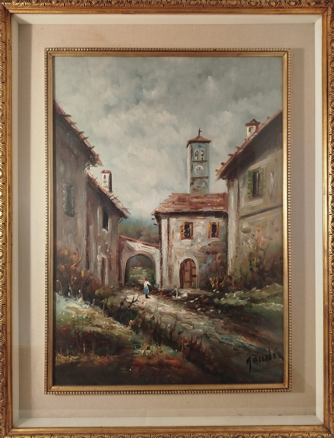 Autore Sconosciuto - Senza titolo (scorcio campestre)
