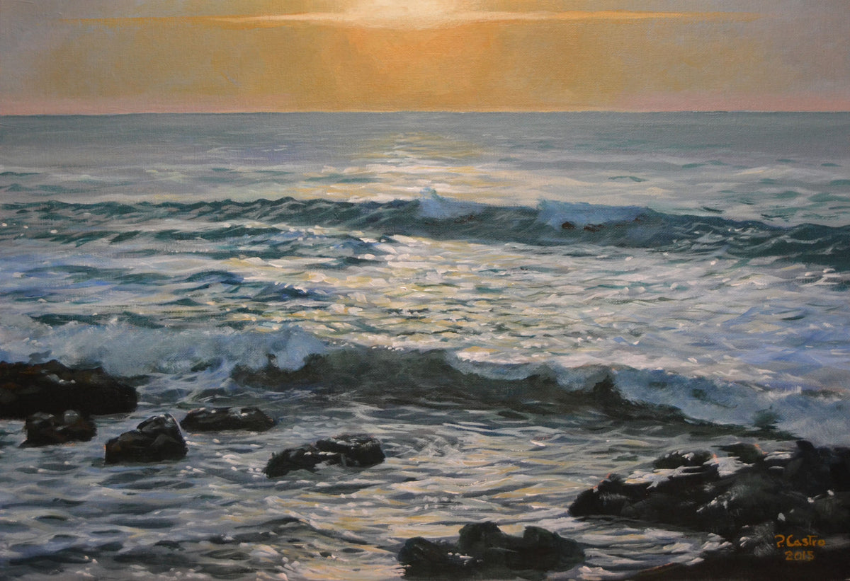 Pedro Castro - Atardecer en Punta del Hidalgo, Tenerife