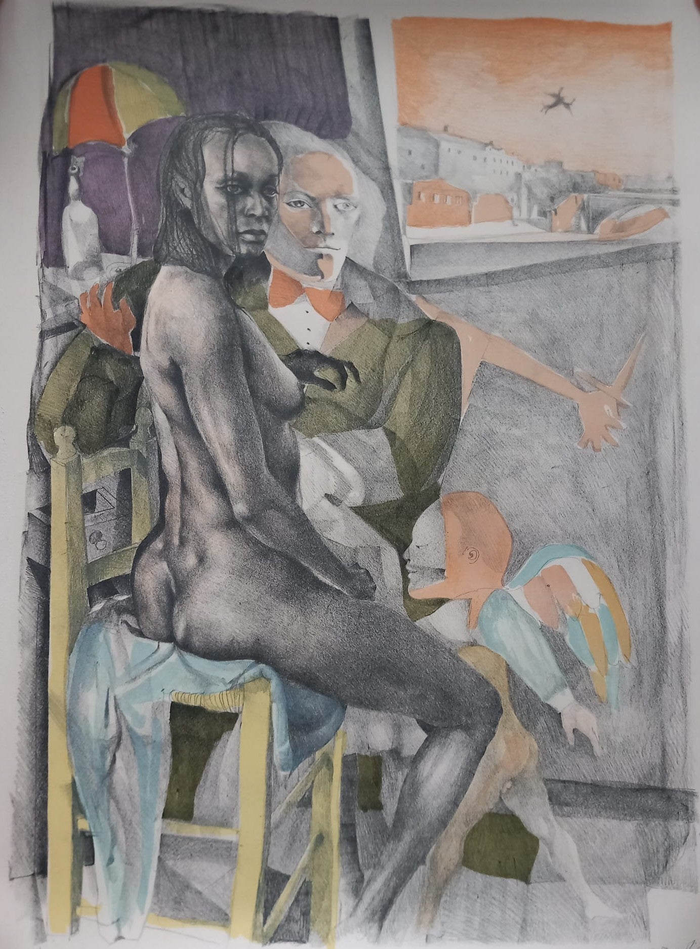 Ugo Attardi - Sin título (desnudo)