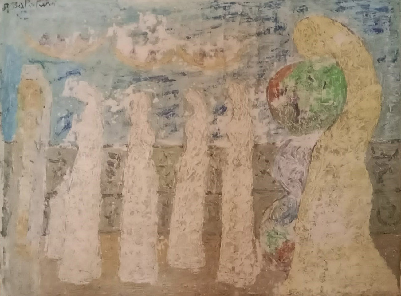 Angelino Balistreri - Sei figure in bianco