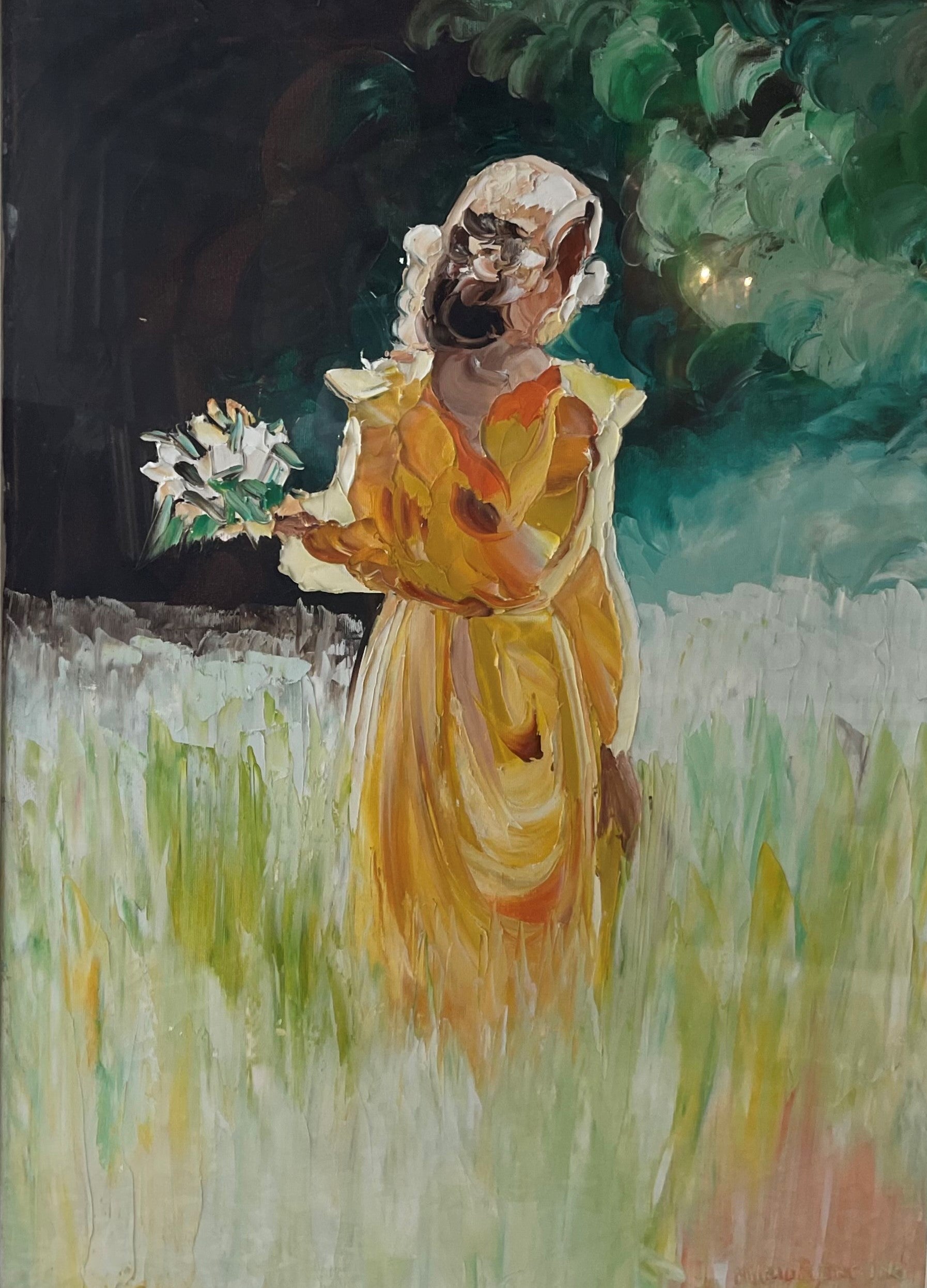 MARIO BERRINO - MUJER CON FLORES