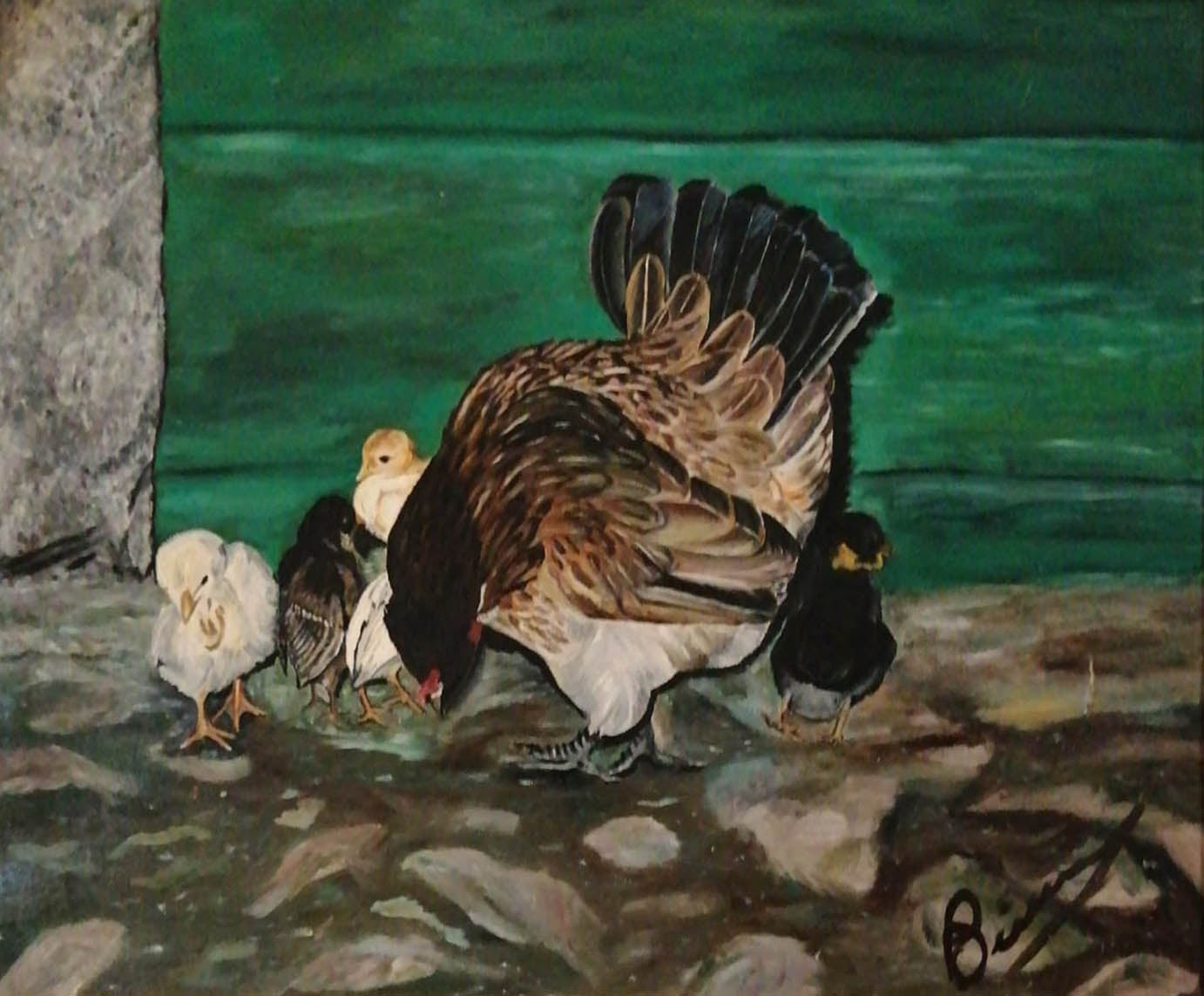 Binet - Gallina con Pulcini