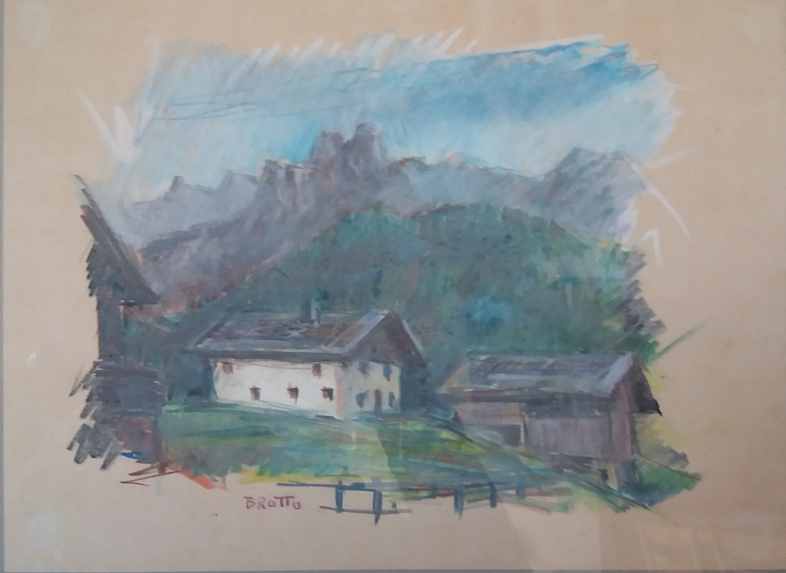 Angelo Brotto - Paesaggio di montagna