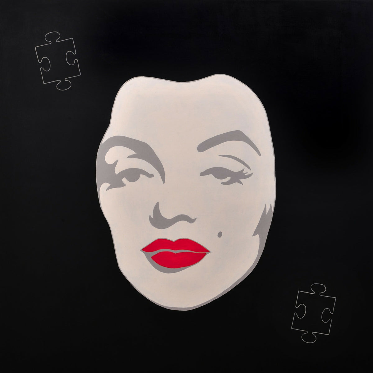 Silent Icon di Diego Ruggeri, Acrilico, 80 × 80 cm
