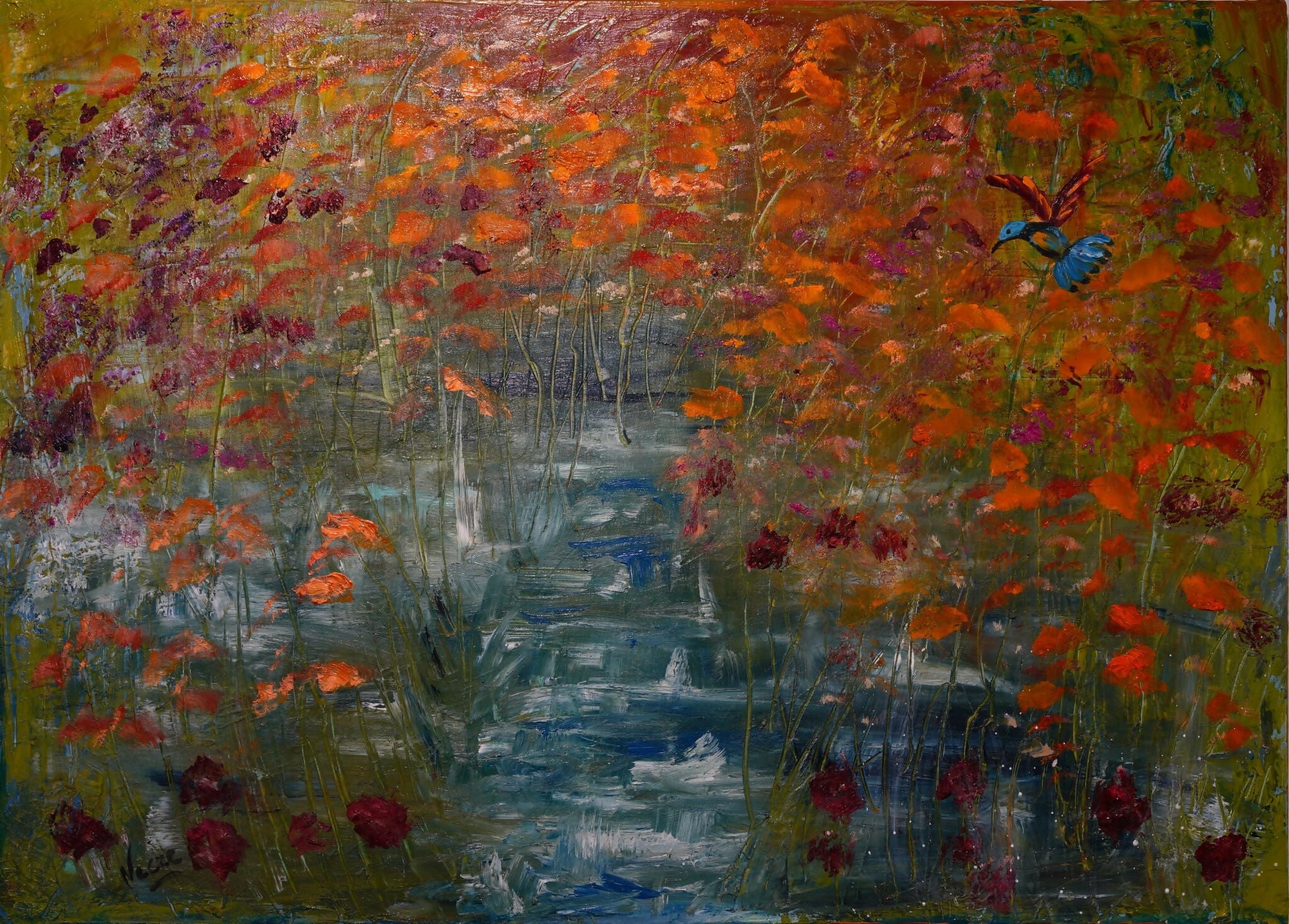 Nadia Crenna - Fremito sull'acqua - Olio su tela