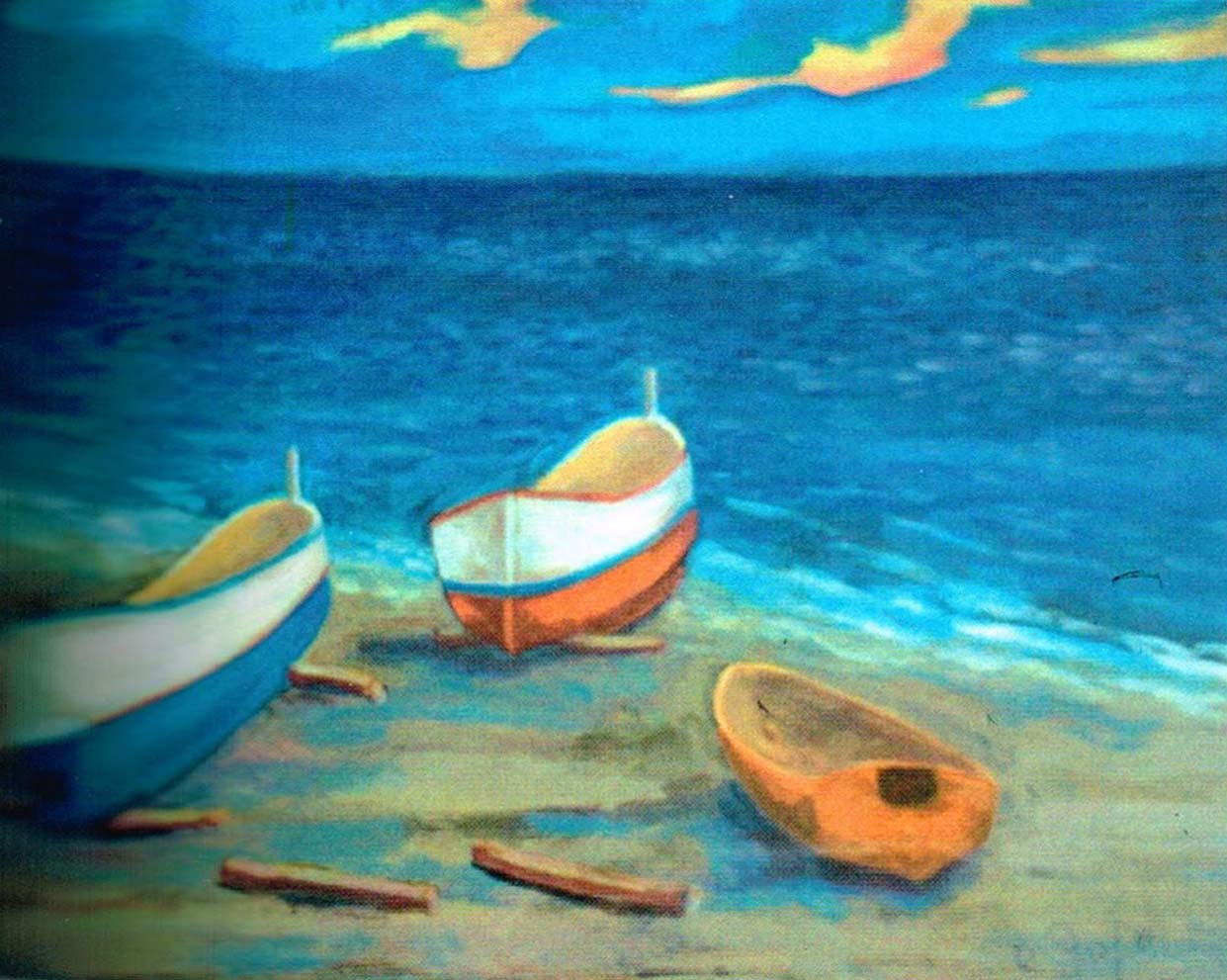 Roberto Frigo - Barcos en la playa