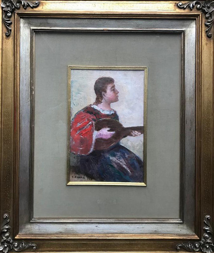Carlo Carrà - Figura con viola