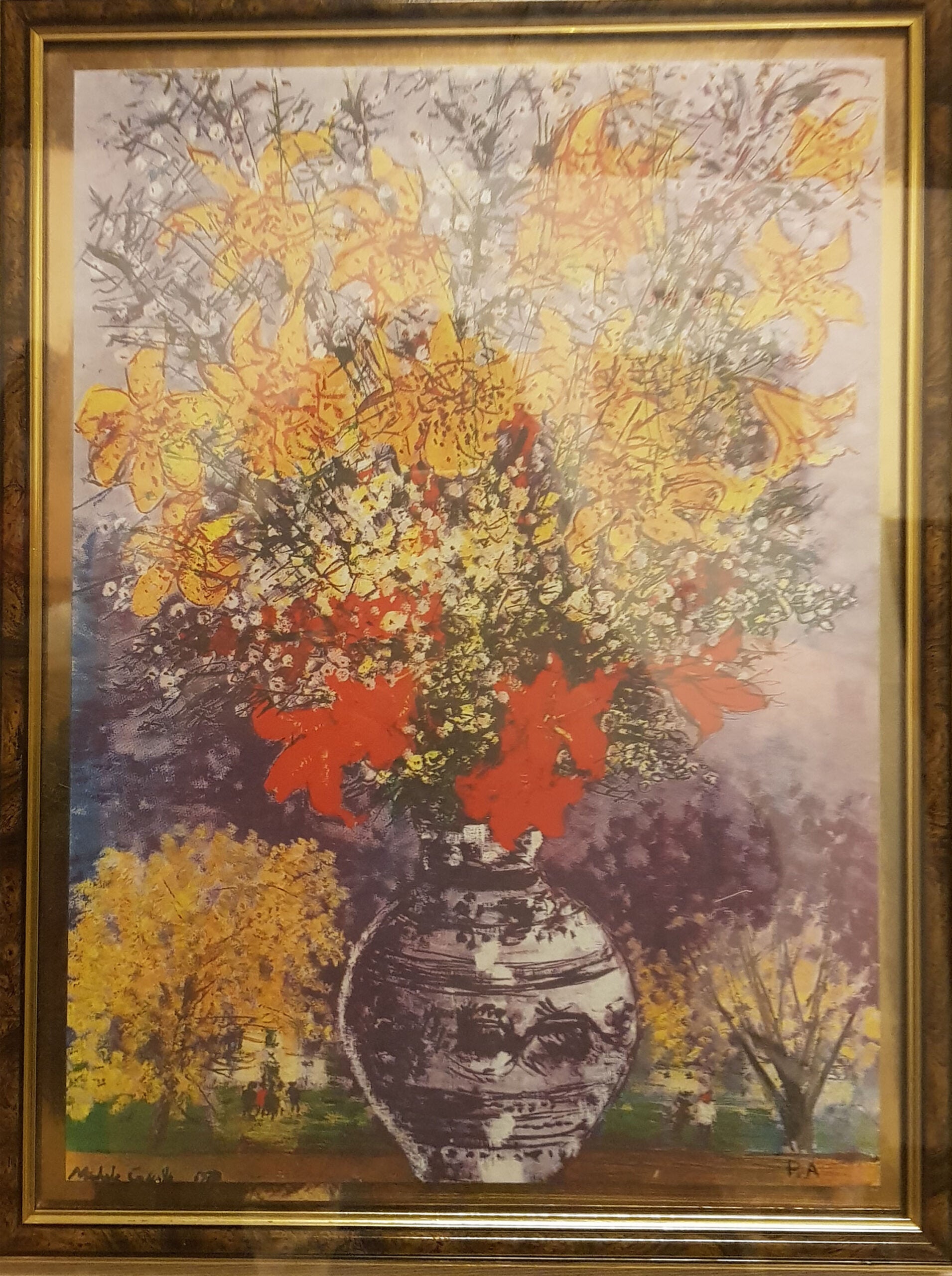 Michele Cascella - Jarrón de flores