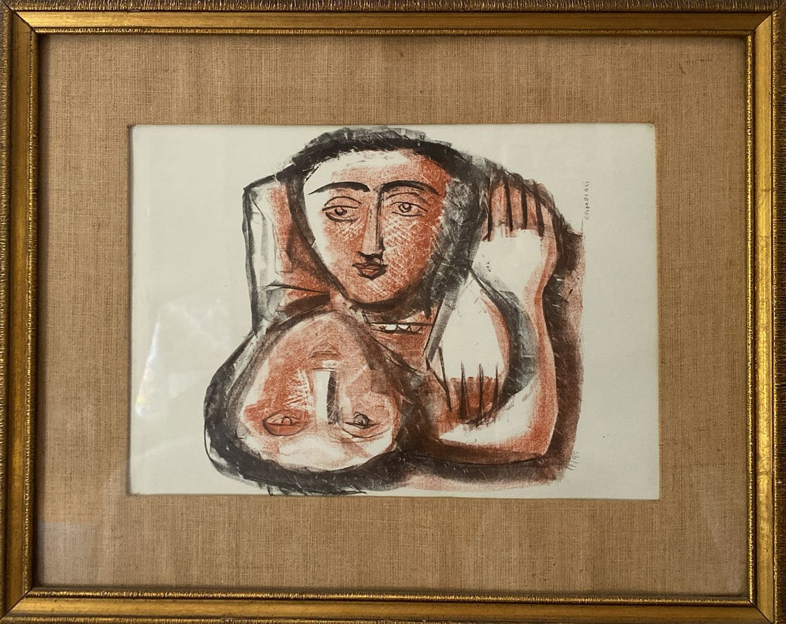 Massimo Campigli - Senza titolo (abbraccio)