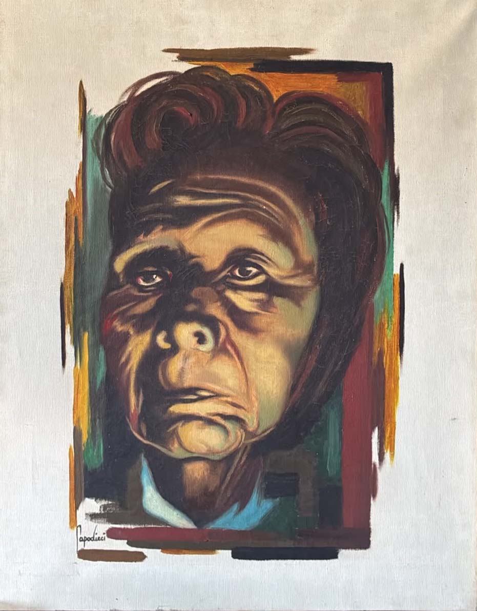 Volto, olio su tela di Carlo Capodieci
