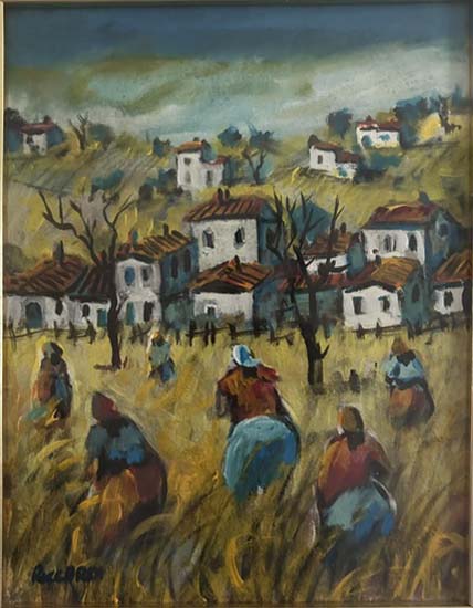 Anticoli Corrado, olio su tela di Carlo Riccardi