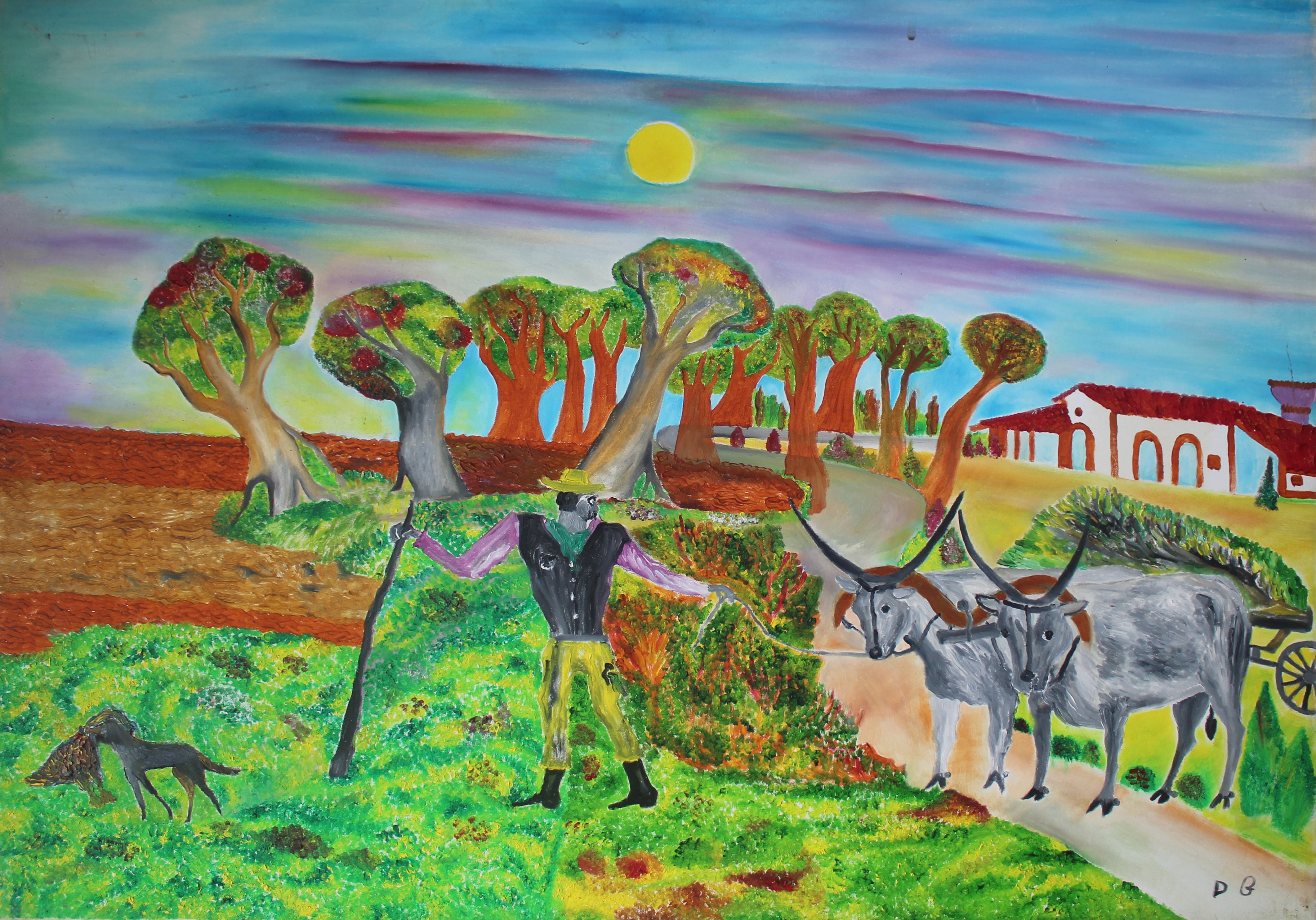 Giorgio Donabello - Casa rural con campesino