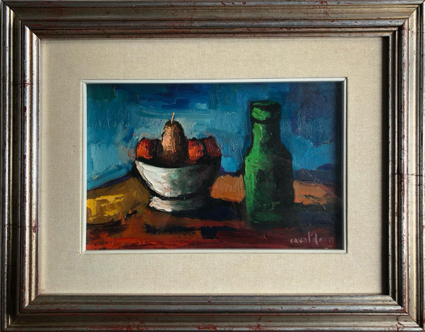 A. Cavaldoro - Fruttiera e bottiglia