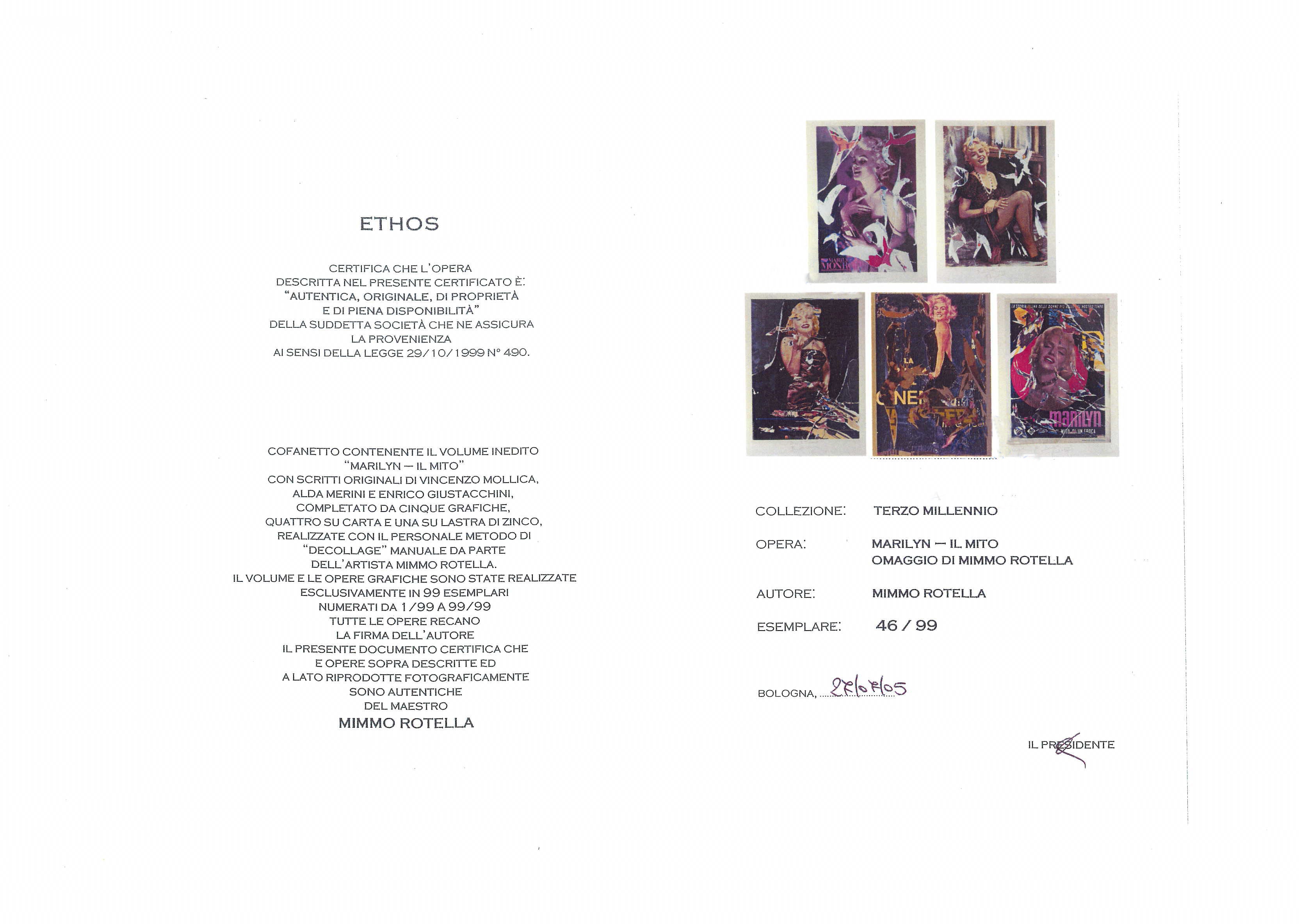 Mimmo Rotella - Marilyn il mito