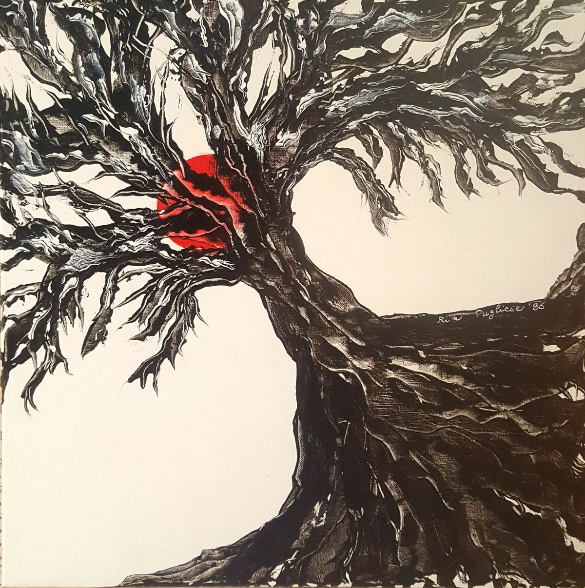 Albero giapponese, di Rita Pugliese, Olio su tela, 50 x 50 cm
