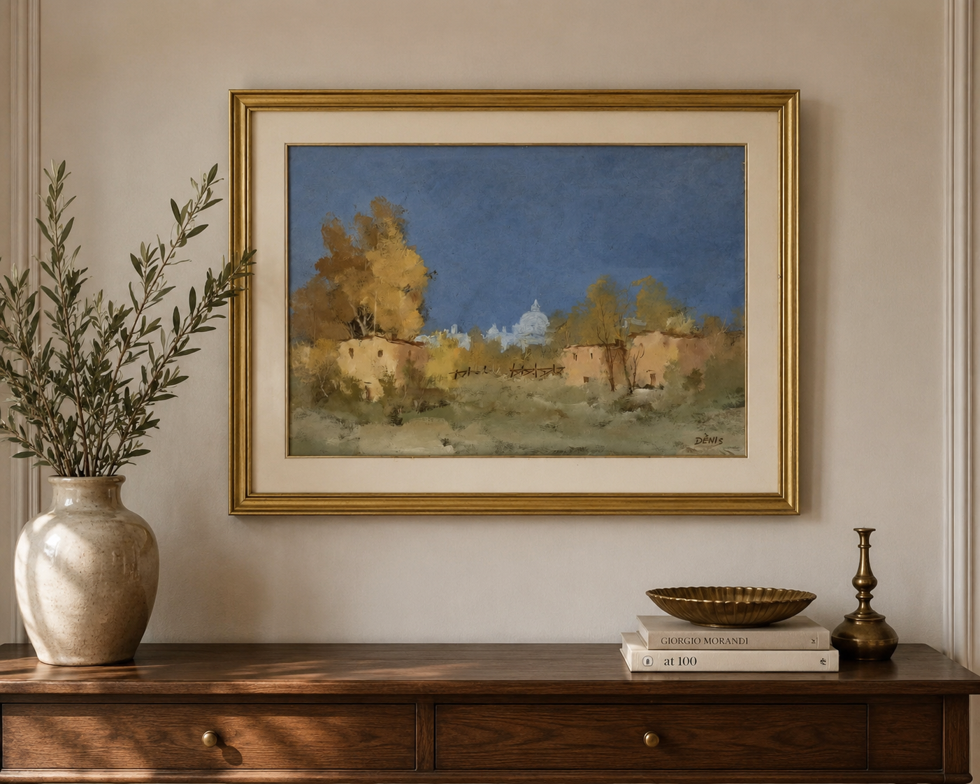 Paesaggio, olio su tela di Pietro Antonio Denis