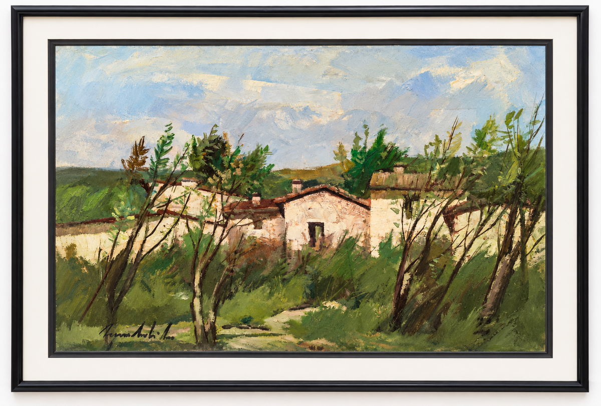 Cascinale di Lamberto Lamberti, olio