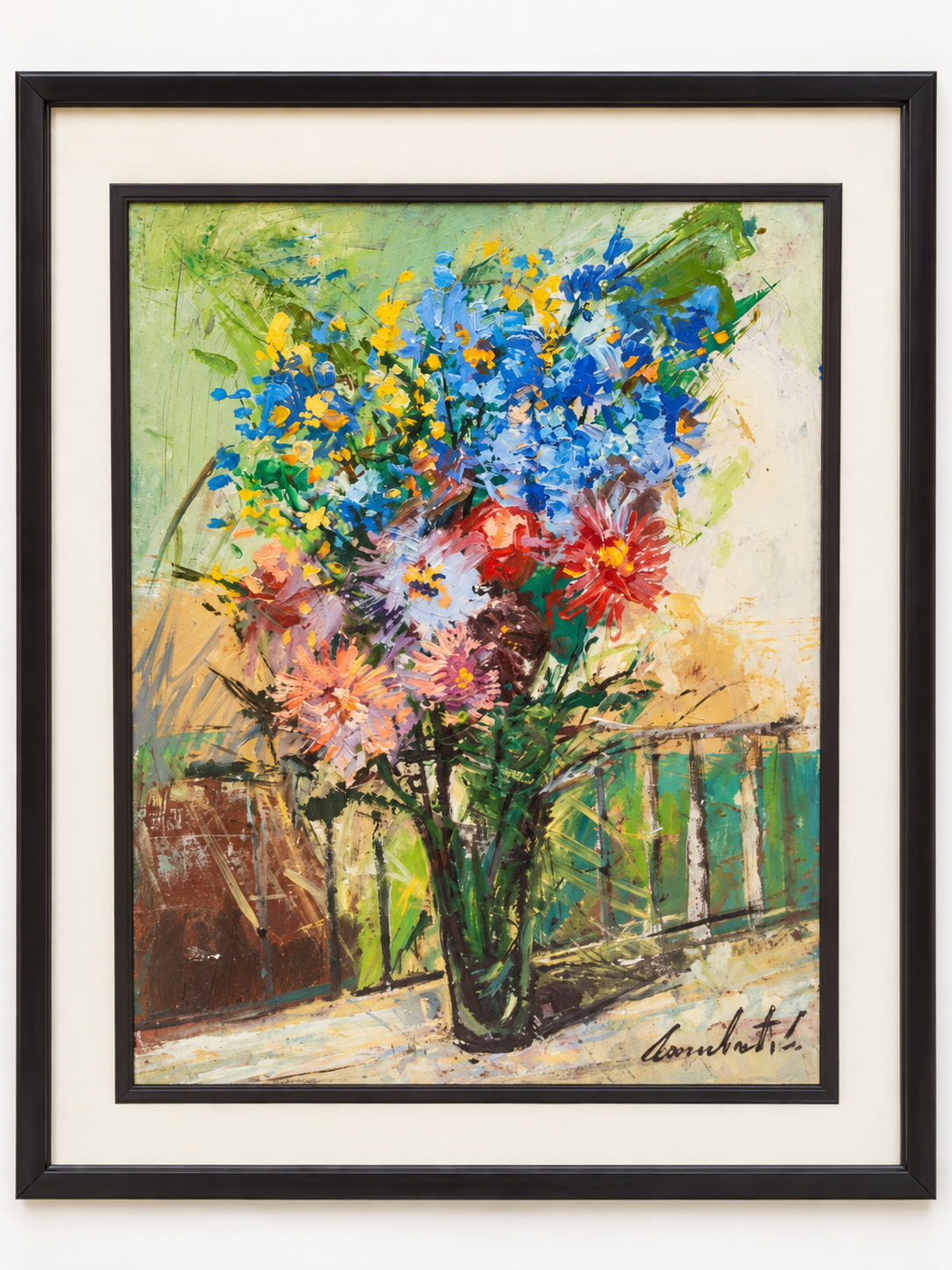 Vaso di fiori di Lamberto Lamberti, olio
