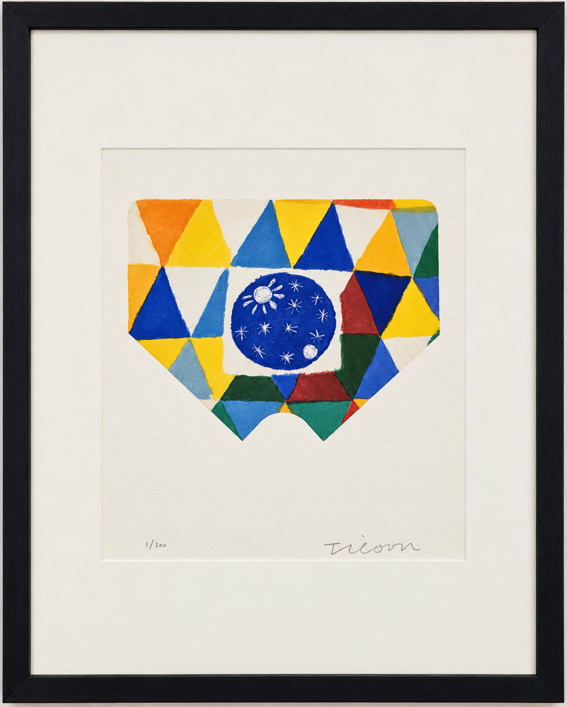 Post card from Venice, cielo stellato di Joe Tilson, acquaforte acquatinta