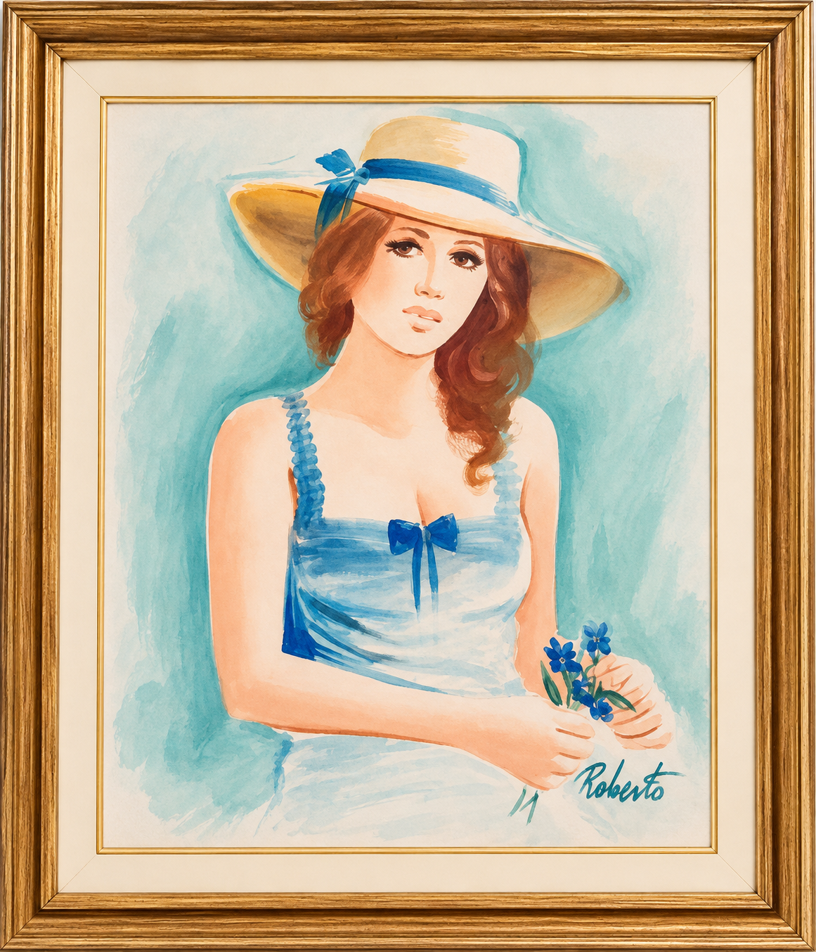 Senza titolo Ritratto di donna di Sergio Ruberto, olio